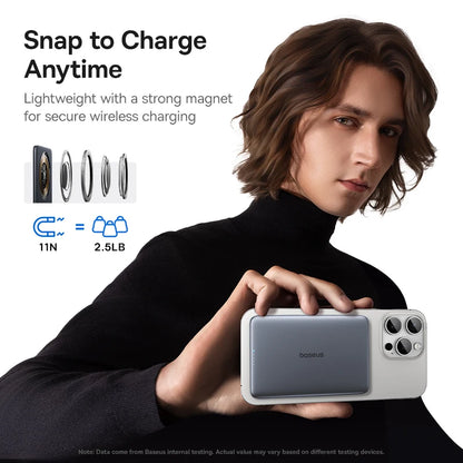 Baseus 5000mAh Magnetic Power Bank 15W Wireless 20W Wired Charging Thin Card-Sized Slim Portable Powerbank for iPhone